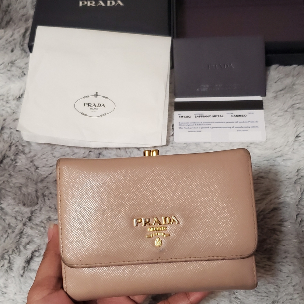 Prada trifold wallet
